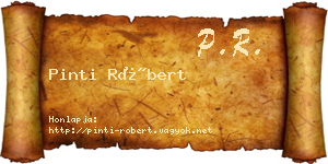 Pinti Róbert névjegykártya
